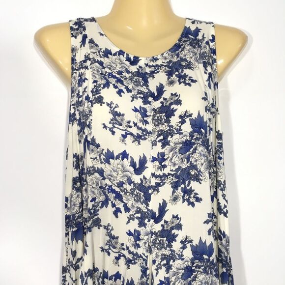 ALTAR’D‎ STATE FLORAL BOHO COTTAGECORE PRAIRIE SLEEVELESS HI LOW FLOWY DRESS M - Picture 2 of 10
